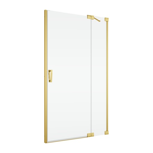 Usa de dus batanta cu parte fixa Ronal (SanSwiss) Cadura CA13D 90cm  orientare dreapta  sticla AquaPerle 6mm  profil auriu