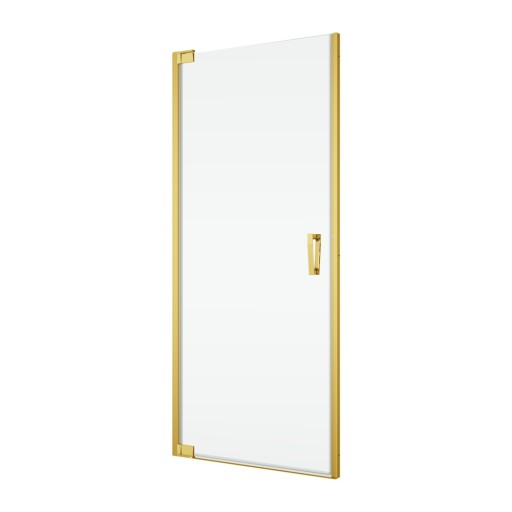 Usa de dus batanta Ronal (SanSwiss) Cadura CA1CG 80cm  orientare stanga  sticla AquaPerle 6mm  profil auriu