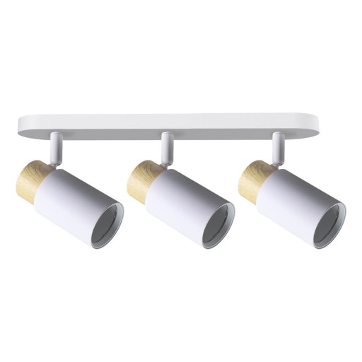 Plafonieră albă/în culoare naturală cu abajur din metal 48x5.5 cm Claro – Candellux Lighting
