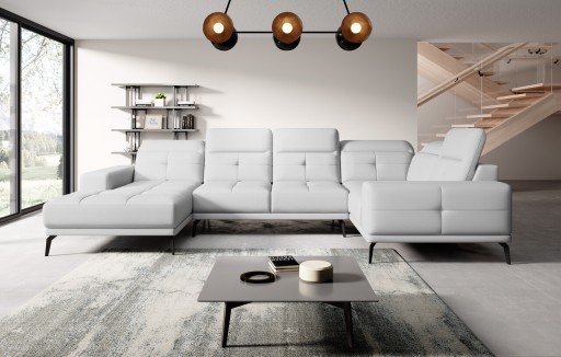 Coltar dreapta 6 locuri ELTAP, RT-17SOF, Neviro, 350x201x77 cm, lemn/poliester, alb