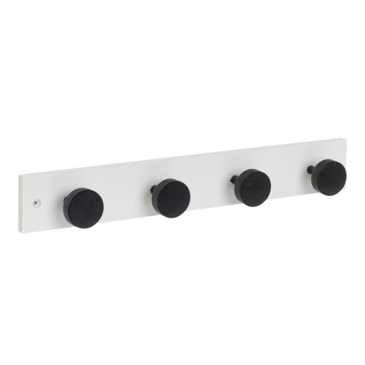 Cuier de perete alb-negru din lemn de pin 40 cm Anillos – Casa Selección