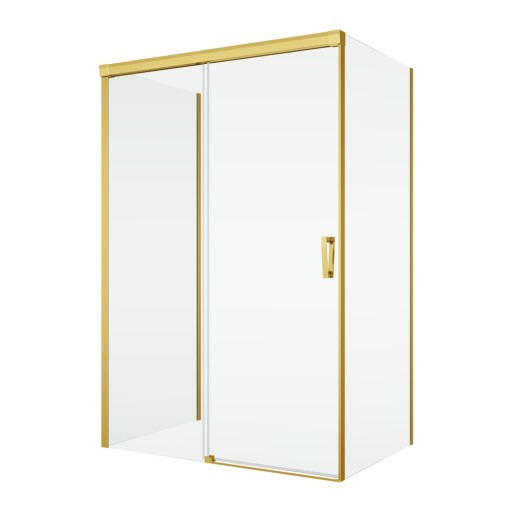 Perete lateral fix Ronal (SanSwiss) Cadura CAST 90cm  sticla AquaPerle 6mm  profil auriu