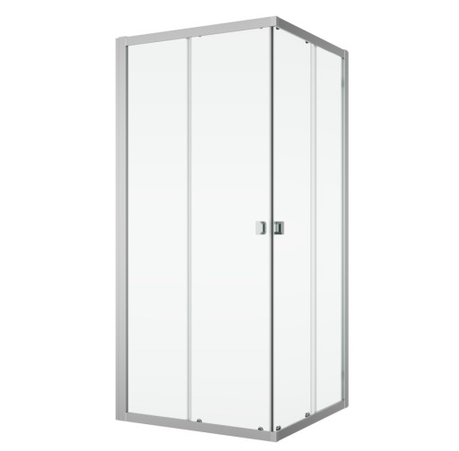Cabina de dus Ronal (SanSwiss) Arelia D20SE2 80x80cm  usi culisante  sticla  AquaPerle 5mm  profil argintiu