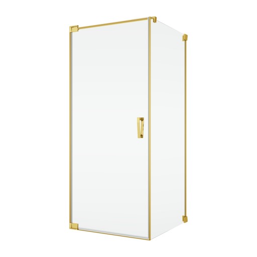 Perete lateral fix Ronal (SanSwiss) Cadura CAT1 90cm  sticla AquaPerle 6mm  profil auriu