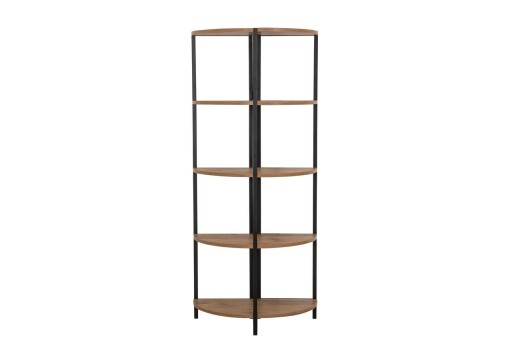 Corp biblioteca, Sapphire, Mona Rafix, 66x155x34 cm, PAL, Pin Atlantic / Negru