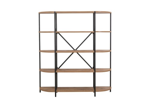 Corp biblioteca, Sapphire, Signa Rafix, 139x155x34 cm, PAL, Pin Atlantic / Negru