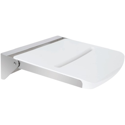 Scaun dus pliabil Bemeta Help  cadru inox periat  alb