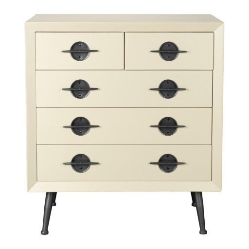 Comodă bej din lemn de arbore de cauciuc 86x86x40 cm Edson – Dutchbone