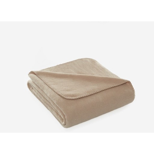 Pătură bej din polar, fleece 130x170 cm Brighton – Mijolnir