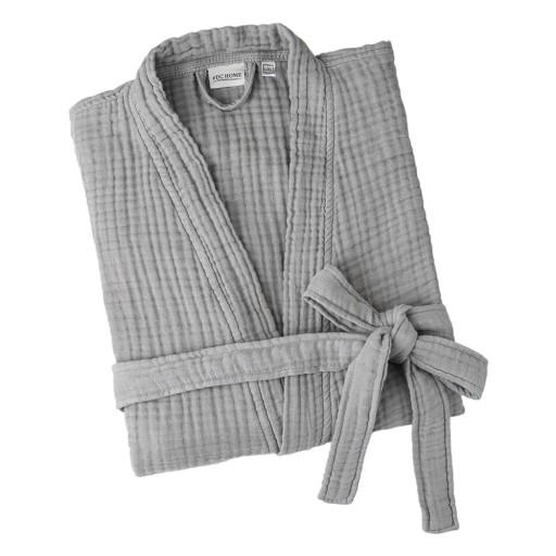 Halat gri L/XL din muselină Kimono – Foutastic