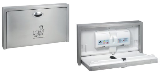 Statie de infasat bebe Bemeta Hotel cu montare pe perete  90x52cm  inox periat