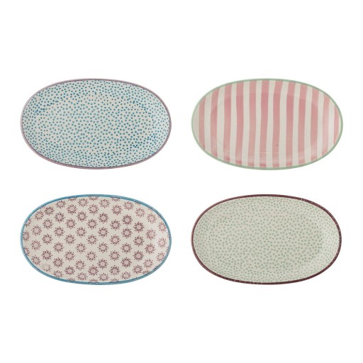 Farfurii 4 buc. pentru servire din gresie Patrizia – Bloomingville