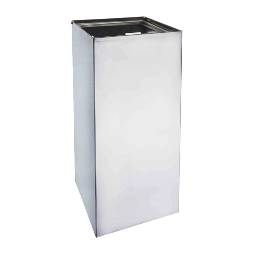 Cos gunoi patrat Bemeta Hotel cu montare pe perete 60cm  45 litri  inox mat