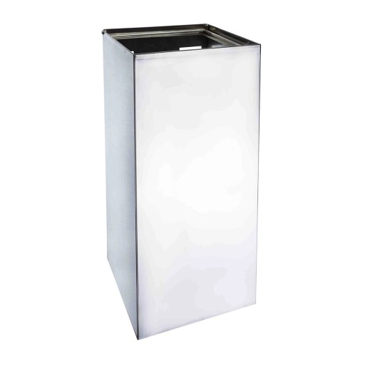Cos gunoi patrat Bemeta Hotel cu montare pe perete 50cm  25 litri  inox