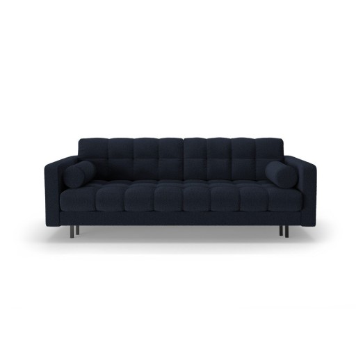 Canapea albastru-închis extensibilă, cu spațiu de depozitare cu tapițerie din țesătură bouclé 222 cm Bali – Cosmopolitan Design