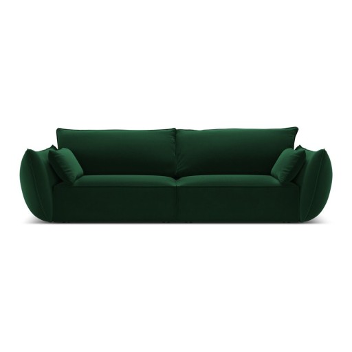 Canapea verde-închis cu tapițerie din catifea 208 cm Vanda – Mazzini Sofas