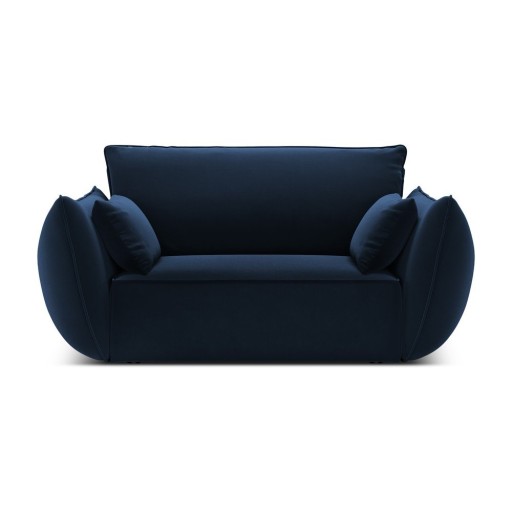 Fotoliu albastru închis cu tapițerie din catifea Vanda – Mazzini Sofas