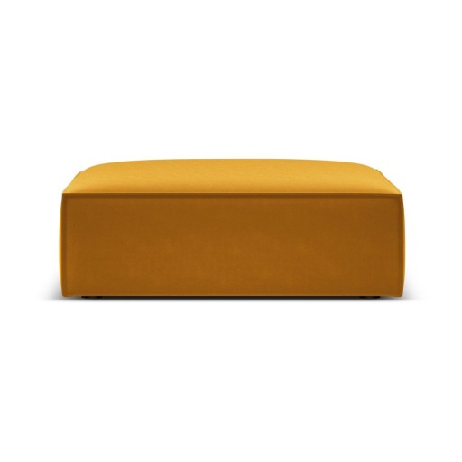 Taburet galben muștar cu tapițerie din catifea Vanda – Mazzini Sofas