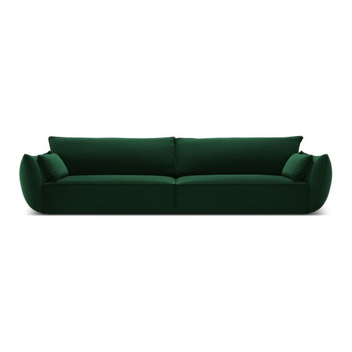 Canapea verde-închis cu tapițerie din catifea 248 cm Vanda – Mazzini Sofas