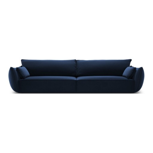 Canapea albastru-închis cu tapițerie din catifea 248 cm Vanda – Mazzini Sofas