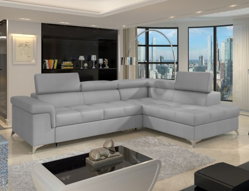 Coltar extensibil dreapta 4 locuri ELTAP, ERI-11, Eridano, 275x202x88 cm, lemn/poliester, gri deschis