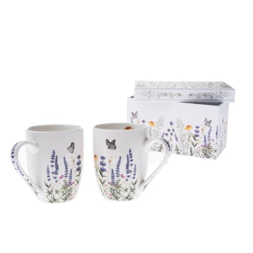 Căni albe 2 buc. din porțelan 350 ml – Dakls
