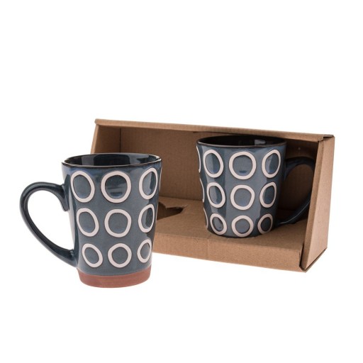 Căni albastru-închis 2 buc. din ceramică 380 ml – Dakls