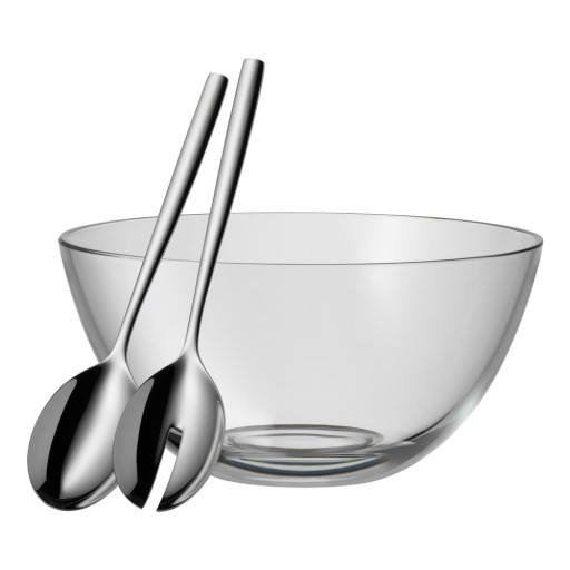 Set bol din sticlă pentru salată cu 2 tacâmuri WMF Taverno