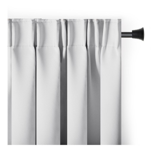 Draperie albă blackout/termoizolantă 140x270 cm Pleat – Restilo