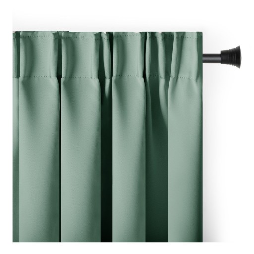 Draperie verde-deschis blackout/termoizolantă 140x245 cm Pleat – Restilo