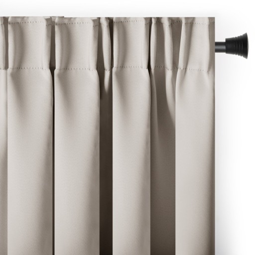 Draperie bej blackout/termoizolantă 140x270 cm Pleat – Restilo