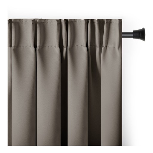 Draperie taupe blackout/termoizolantă 140x245 cm Pleat – Restilo