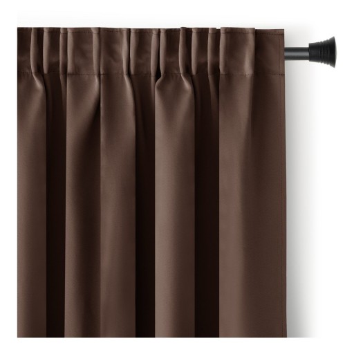 Draperie maro blackout/termoizolantă 140x245 cm Pleat – Restilo