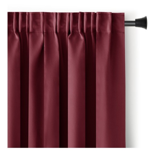 Draperie burgundy blackout/termoizolantă 140x270 cm Pleat – Restilo
