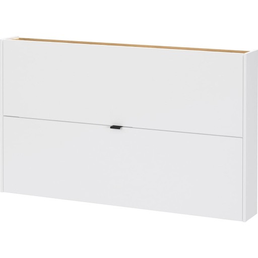 Pantofar alb cu deschidere înclinată/suspendat cu aspect de lemn de stejar 140x83x18 cm Ameca – Germania