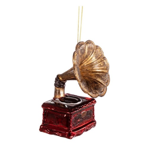 Ornament de Crăciun lucrat manual 11 cm Gramophone – Sass & Belle