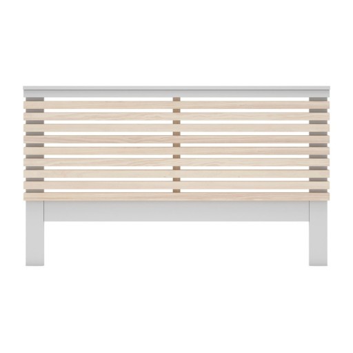Tăblie de pat albă/în culoare naturală cu aspect de lemn de pin 146x100 cm Campus – Marckeric