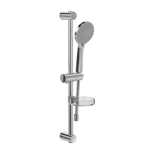 Set de dus Villeroy & Boch Universal Showers cu bara 60cm  savoniera  furtun si para cu 3 tipuri de jet  crom