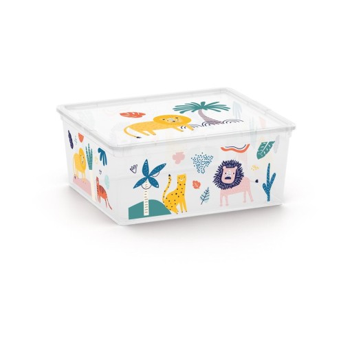 Cutie de depozitare pentru copii albă din plastic 40x34x17 cm C Box Style – KIS