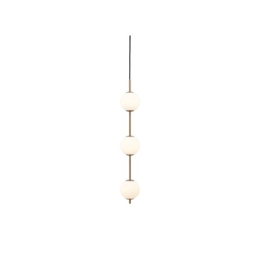 Lustră alămie LED din metal cu abajur din sticlă ø 12 cm Audrey – UMAGE