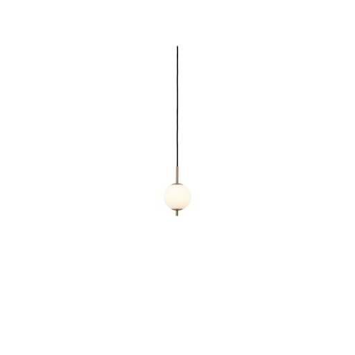 Lustră alămie LED din metal cu abajur din sticlă ø 12 cm Audrey – UMAGE