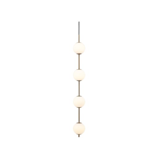 Lustră alămie LED din metal cu abajur din sticlă ø 12 cm Audrey – UMAGE