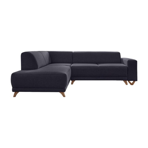 Colțar gri antracit extensibil/cu spațiu de depozitare (cu colț pe partea stângă/în formă de ”L”) Classy Sophie – Miuform