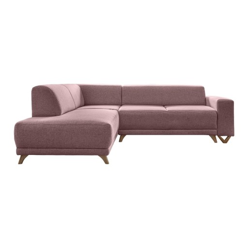 Colțar roz extensibil/cu spațiu de depozitare (cu colț pe partea stângă/în formă de ”L”) Classy Sophie – Miuform