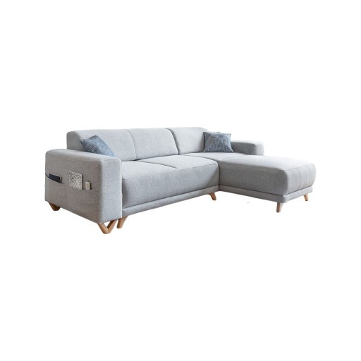 Colțar gri deschis extensibil/cu spațiu de depozitare Classy Sophie – Miuform