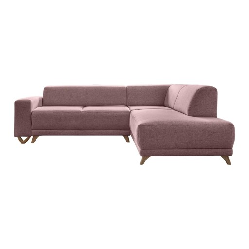 Colțar roz extensibil/cu spațiu de depozitare (cu colț pe partea dreaptă/în formă de ”L”) Classy Sophie – Miuform