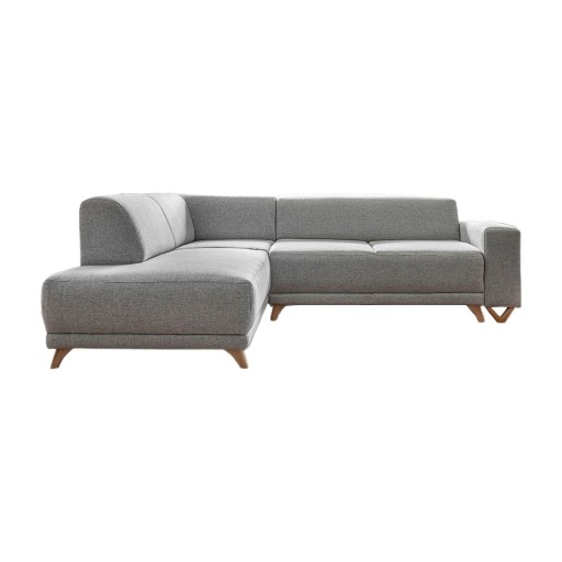 Colțar gri deschis extensibil/cu spațiu de depozitare (cu colț pe partea stângă/în formă de ”L”) Classy Sophie – Miuform