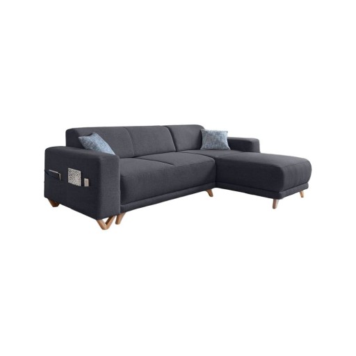 Colțar gri antracit extensibil/cu spațiu de depozitare Classy Sophie – Miuform