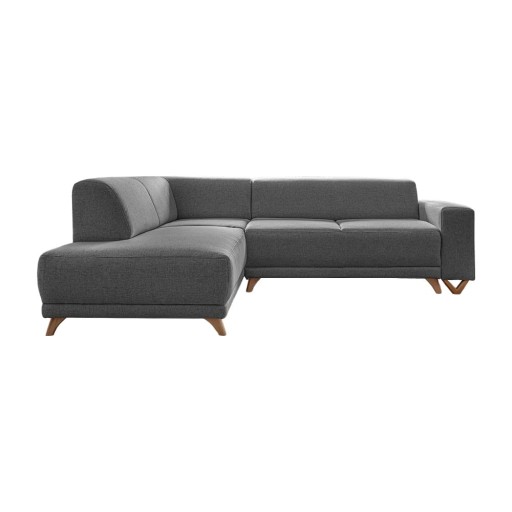 Colțar gri extensibil/cu spațiu de depozitare (cu colț pe partea stângă/în formă de ”L”) Classy Sophie – Miuform