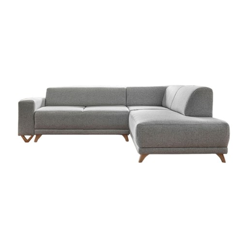Colțar gri deschis extensibil/cu spațiu de depozitare (cu colț pe partea dreaptă/în formă de ”L”) Classy Sophie – Miuform